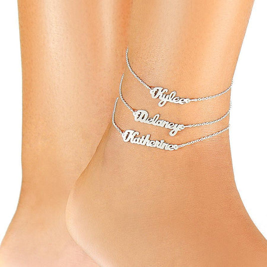 Name Bracelets - 'Di Moda' Name Anklet